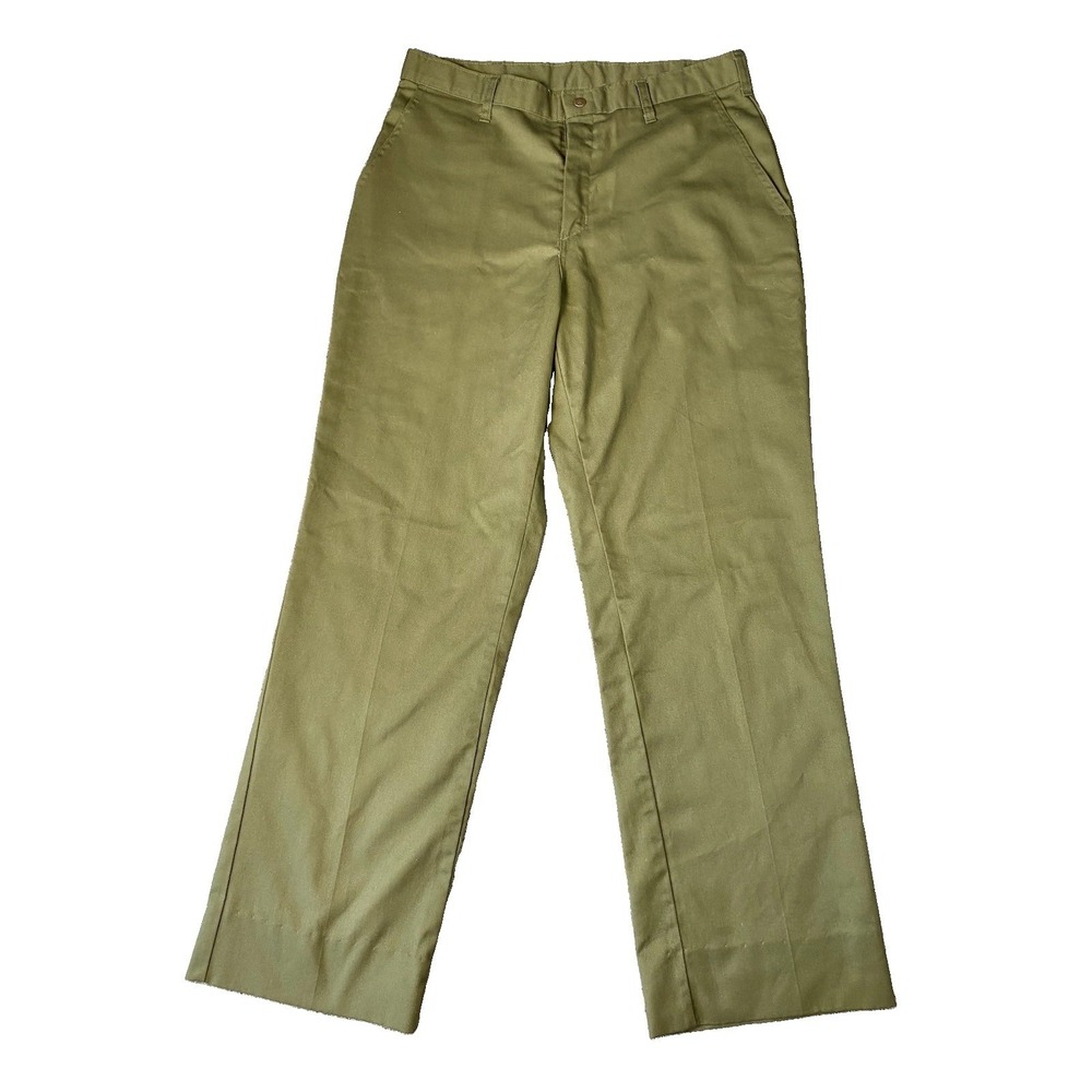 Vintage Boy Scout Of America Pants Men's 34x 31 Olive Green Official Uniform BSA
